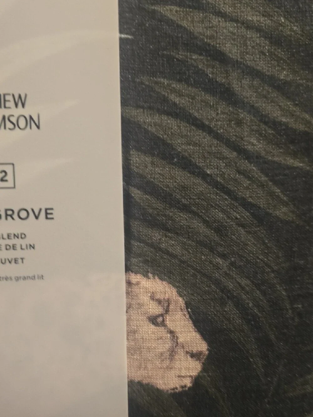 Exclusive Best Seller Palm Grove Linen King Duvet Cover Black & Tencel